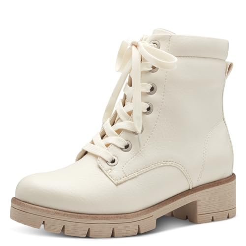 Jana Damskie sztyblety Lace Boot Heel 8-25263-43, kość słoniowa, 38 EU Weit