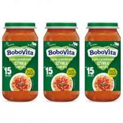 Dania dla dzieci - BoboVita Pasta z pomidorami, szynką i papryką po 15. miesiącu zestaw 3 x 250 g - miniaturka - grafika 1