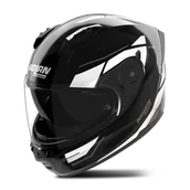 Kaski motocyklowe - Kask Integralny Nolan N60-6 Sincrono Czarny/Złamany Biały/MetalXL - miniaturka - grafika 1