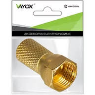 Inne akcesoria audio-wideo - Wtyk sat F 6,8 mm Gold CU LB0104 Vayox (opakowanie 2szt) PAK. - miniaturka - grafika 1