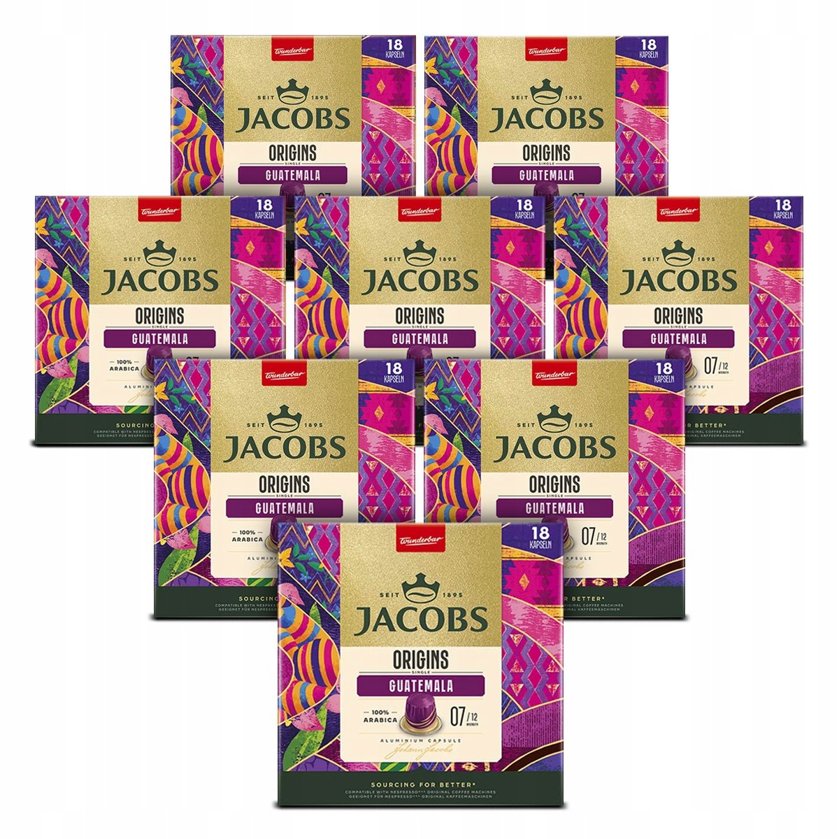 Kapsułki Jacobs Origins Guatemala do Nespresso(r)* 8 opakowań zestaw