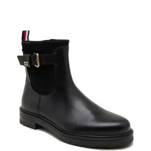 Tommy Hilfiger Skórzane botki - Botki damskie - miniaturka - grafika 1