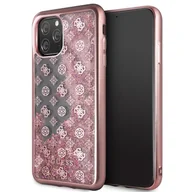 Etui i futerały do telefonów - Guess 4G Peony Liquid Glitter - Etui iPhone 11 Pro Max różowy - miniaturka - grafika 1