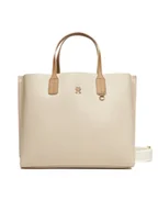 Torebki damskie - Tommy Hilfiger Torebka Th Distinct Satchel AW0AW17463 Beżowy - miniaturka - grafika 1