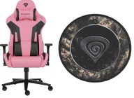 Fotele gamingowe - Fotel GENESIS Nitro 720 czarno-różowy NFG-1928 + Genesis mata podłogowa Tellur 500 Master of Camouflage NDG-1708 - miniaturka - grafika 1
