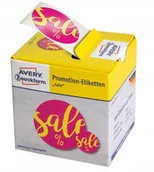 Etykiety do drukarek - Avery Zweckform Etykiety papierowe 17mm/38mm okrągłe ZWECKFORM usuwalne różowo-żółte z napisem SALE 1625 etykiet/1rolka /3847/ ZW720 - miniaturka - grafika 1