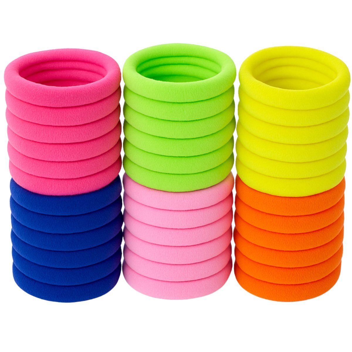 Gumki do Włosów Kolorowe Zestaw 50 Sztuk Frotki Bezpieczne Lekkie Wytrzymałe