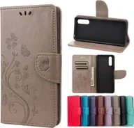Etui i futerały do telefonów - Pokrowiec König Design kompatybilny z Sony Xperia 10 III etui na telefon ze skóry syntetycznej - Etui na telefon komórkowy szare - miniaturka - grafika 1