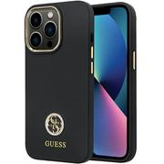 Etui i futerały do telefonów - Guess GUHCP13XM4DGPK iPhone 13 Pro Max 6.7" czarny/black hardcase Silicone Logo Strass 4G - miniaturka - grafika 1