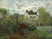 Plakaty - Galeria Plakatu, Plakat, The Artist&rsquo;s Garden in Argenteuil (A Corner of the Garden with Dahlias), Claude Monet, 40x30 cm - miniaturka - grafika 1