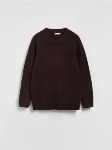 Reserved - Gładki sweter - brązowy - Swetry damskie - miniaturka - grafika 1