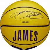 Zabawki i gry sportowe - Wilson NBA Player Icon LeBron James Mini Ball WZ4027701XB Żółte 3 - miniaturka - grafika 1