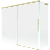 Parawany nawannowe - Mexen Rox L parawan nawannowy 2-skrzydłowy rozsuwany 180 + 90 x 150 cm, transparent, złoty szczotkowany - 8C9L-180-090-55-00 - miniaturka - grafika 1