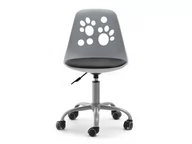 Fotele i krzesła biurowe - Fotel Dla Malucha Na Kółkach Obrotowy Foot Szaro - Czarny - miniaturka - grafika 1