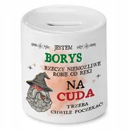 Skarbonki - Skarbonka Dla Borysa na Urodziny Idealny Prezent z Nadrukiem ze Zdjęciem - miniaturka - grafika 1