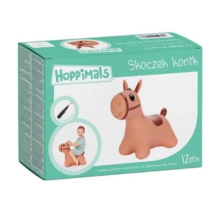 HOPPIMALS Skoczek KONIK Brąz, BOX, Pompka - Skoczki dla dzieci - miniaturka - grafika 1