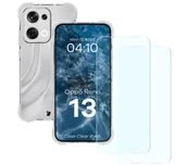 Etui i futerały do telefonów - Bizon Elastyczne etui + 2x szkło hartowane Case Clear Pack do Oppo Reno13 - miniaturka - grafika 1
