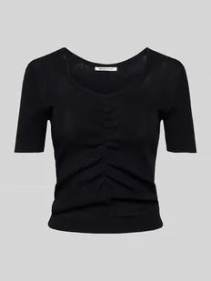 T-shirt z marszczeniami - Koszulki i topy damskie - miniaturka - grafika 1
