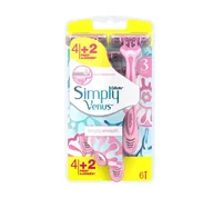 Depilacja - Gillette Simply Venus 3 jednorazowe maszynki do golenia dla kobiet 6szt. - miniaturka - grafika 1