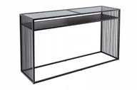 Konsole i sekretarzyki - Konsola Architektura 120cm marmur przydymione szkło 43271 - miniaturka - grafika 1