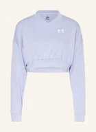 Bluzy damskie - Under Armour Krótka Bluza Nierozpinana Ua Rival blau - UNDER ARMOUR - miniaturka - grafika 1