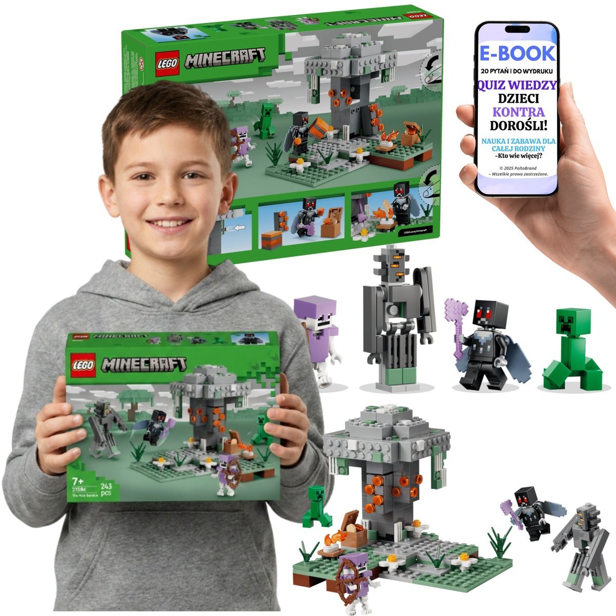 LEGO MINECRAFT BLADY OGRÓD 21586 Gamingowy Zestaw LEGO Dla Gracza + E-BOOK-2