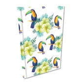 Notesy i bloczki - Notes A5 w kratkę Soft Touch Egzotyczne Tukany - miniaturka - grafika 1