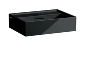 Umywalki - Laufen Kartell Umywalka wisząca lub meblowa 45x34 cm bez otworu na baterię czarny połysk H8183300201091 - odbiór osobisty: Kraków, Warszawa - miniaturka - grafika 1