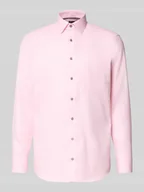 Koszule męskie - Koszula biznesowa o kroju regular fit z czystej bawełny z kołnierzykiem typu kent - miniaturka - grafika 1