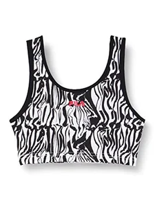 Fila Dziewczęca koszulka Bona Cropped AOP Top Cami, Jasna biała abstrakcyjna zebra Aop, 158-164 - Koszulki i topy damskie - miniaturka - grafika 1