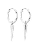 Kolczyki - Srebrne kolczyki koła z kłami - miniaturka - grafika 1