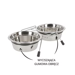 Dingo ciche miski na stojaku 2 x 0,83 L - Miski dla psów - miniaturka - grafika 1