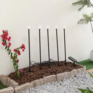 Lindby Lampa solarna LED Freydis, zestaw 5 sztuk, 2000K - Lampy ogrodowe - miniaturka - grafika 1