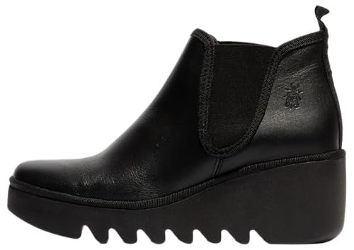 Fly London Damskie botki BYNE349FLY, czarne, 38 EU, Czarny, 5 UK