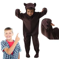 Stroje karnawałowe - Strój Misia Niedźwiedź Gryzli Miś Uszatek 98/104 Kombinezon Kigurumi - miniaturka - grafika 1