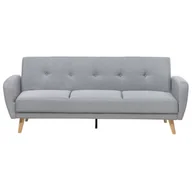 Sofy i kanapy - Sofa rozkładana 3-osobowa szara FLORLI - miniaturka - grafika 1