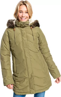 Kurtki i płaszcze dla dziewczynek - Roxy ELLIE BURNT OLIVE kurtka zimowa kobiety - M - grafika 1