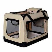 Kosze na bieliznę - dibea Pudełko transportowe dla psa torba dla psa składane pudełko transportowe pudełko samochodowe mała torba dla zwierząt, beżowy TB10041 - miniaturka - grafika 1
