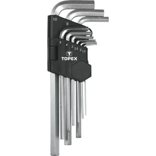 Topex Klucze imbus hex sześciokątne długie 35D956 (1.5-10 mm) komplet 9 szt. - Klucze i nasadki - miniaturka - grafika 1