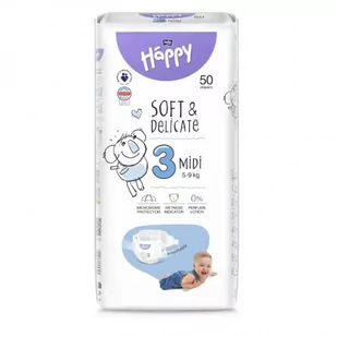 Bella Baby Happy Soft & Delicate Midi 3 Pieluszki 5-9kg, 50szt. - Pieluchy - miniaturka - grafika 1