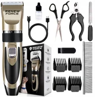 Maszynki i nożyczki dla psów - MOCNA Maszynka do strzyżenia PSÓW PSA zwierząt bezprzewodowa CICHA zestaw - miniaturka - grafika 1