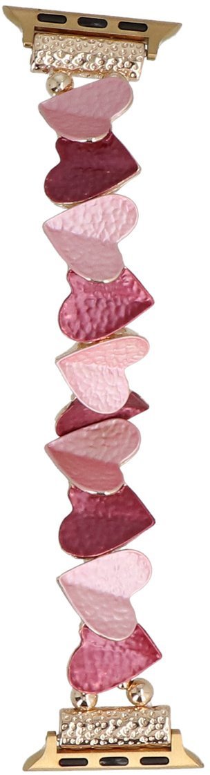 GlacierX bransoleta do smartwatcha Gleam Heartbeat Stretch Bracelet Red Rose do Apple Watch 38/40/41mm Czerwono-Różowa