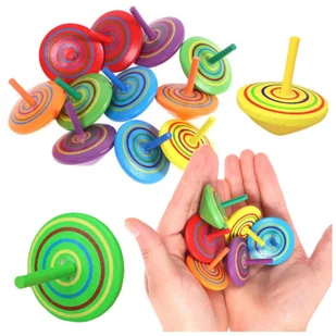 Mini Bączek Drewninany Zabawka Zręcznościowa Kolorowy 4cm - Zabawki zręcznościowe - miniaturka - grafika 1