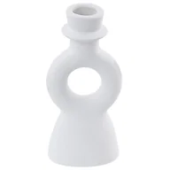 Świeczniki - Świecznik porcelanowy biały SPARTA - miniaturka - grafika 1