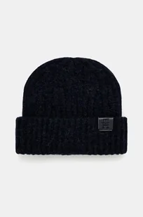 Tommy Hilfiger czapka z domieszką wełny kolor granatowy z grubej dzianiny AW0AW16632 - Czapki damskie - miniaturka - grafika 1