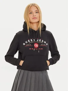 Guess Jeans Bluza W4BQ20 KC811 Czarny Regular Fit - Bluzy damskie - miniaturka - grafika 1