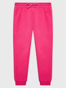United Colors Of Benetton Spodnie dresowe 35TMCF022 Różowy Regular Fit - Spodnie i spodenki dla dziewczynek - miniaturka - grafika 1