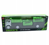 Samochody i pojazdy dla dzieci - ZIELONA CIĘŻARÓWKA ŚMIECIARKA AUTO SAMOCHÓD - miniaturka - grafika 1