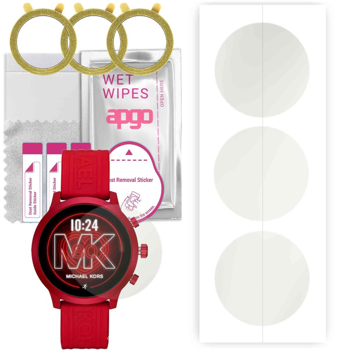 3x Folia hydrożelowa MATOWA do Michael Kors MKT5073 Accesss Go - apgo Smartwatch Hydrogel MATTE Protection Ochrona na ekran smartwatcha