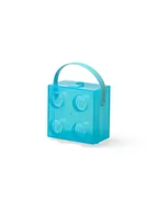 Wyposażenie pokoiku dziecięcego - LEGO Box W. Handle Translucent Light Blue - miniaturka - grafika 1